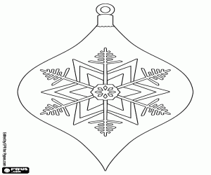 Christmas ball in the shape of a teardrop coloring page