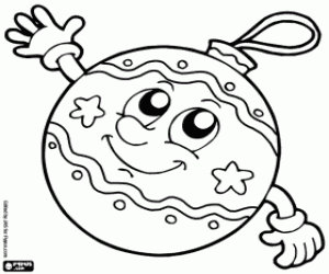 Christmas ball coloring page