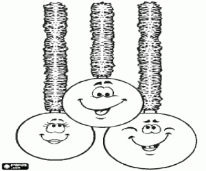 Christmas balls with smiles coloring page