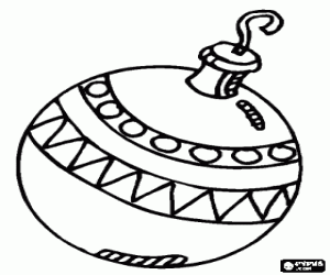Christmas bauble coloring page