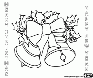 Christmas Bells in English coloring page