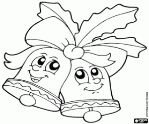 Christmas bells coloring page