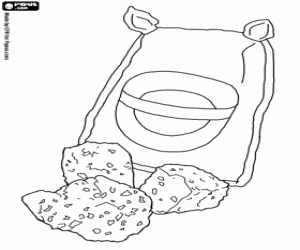 Christmas coal coloring page