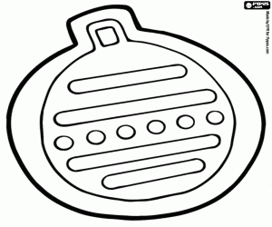 Christmas cookie as decorative ball coloring page