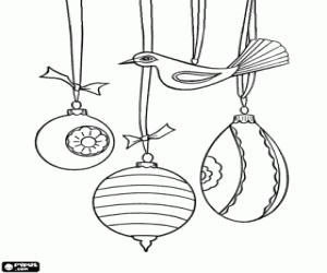 Christmas decoration to hang coloring page