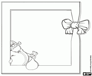 Christmas frame to decorate coloring page