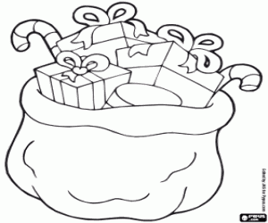Christmas gifts coloring page