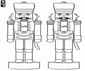 A Christmas nutcracker coloring page