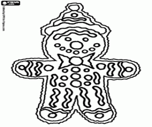 Christmas ornament, a cookie coloring page