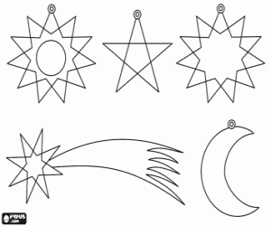 Christmas ornaments to hang coloring page