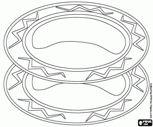 Christmas plates to adorn coloring page