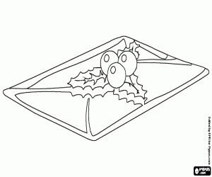 A Christmas present in an envelope coloring page