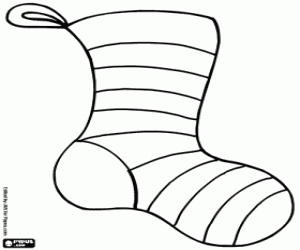 Christmas sock coloring page