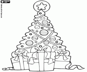 Christmas tree coloring page