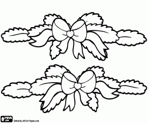 Christmas vegetal ornaments coloring page