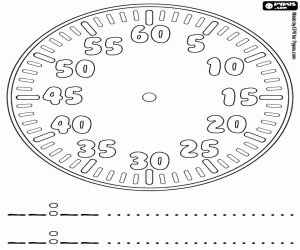 Chronometer without clock hands coloring page