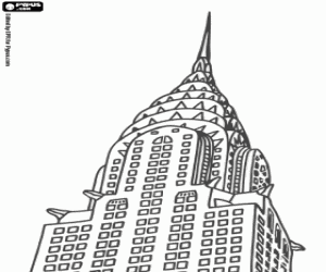 Chrysler skyscraper, New York  coloring page