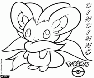 Cinccino, normal Pokémon coloring page