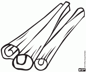 Cinnamon sticks coloring page