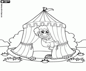 Circus tent coloring page