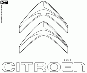 Citroën logo coloring page
