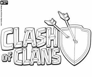 Clash of Clans logo coloring page