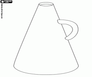 Classic megaphone for the director coloring page