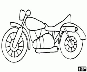 Classic road motorcycle coloring page