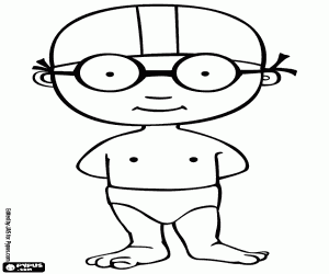 The classic swimmer coloring page