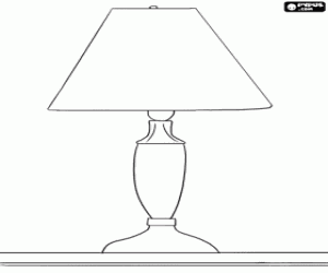 A classic table lamp coloring page