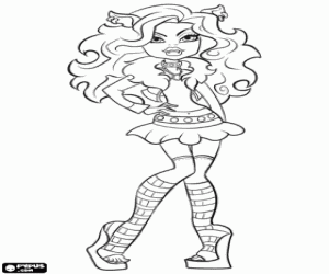 Clawdeen Wolf from Monster High coloring page