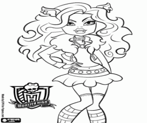 Clawdeen Wolf, Monster High coloring page