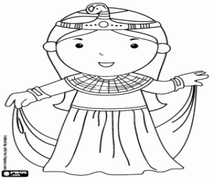 Cleopatra the Egyptian Pharaoh coloring page
