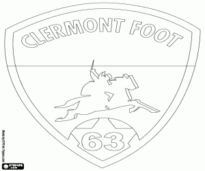 Clermont Foot 63 logo coloring page