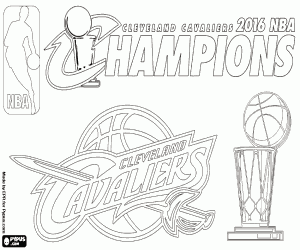 Cleveland Cavs 2016 NBA Champions coloring page