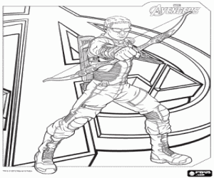 Clint Barton is Hawkeye coloring page