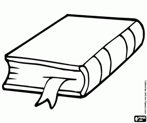 A closed book coloring page