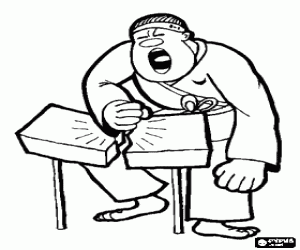 Closed punch in karate coloring page