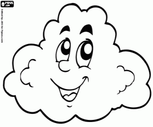 Cloud coloring page