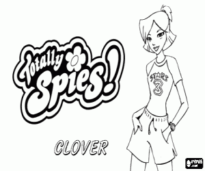 Clover Ewing from Totally Spies coloring page