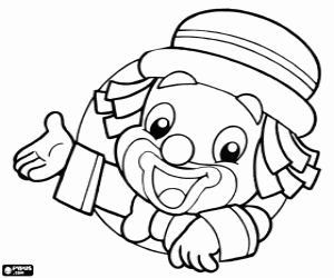 The clown Patatá coloring page