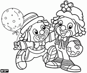 The clowns friends Patati and Patatá coloring page