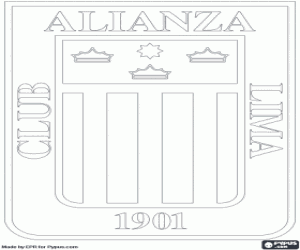 Club Alianza Lima logo coloring page