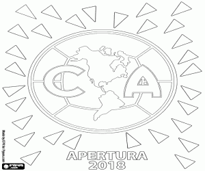 Club America, 2018 Apertura champion coloring page