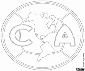 Club América badge coloring page