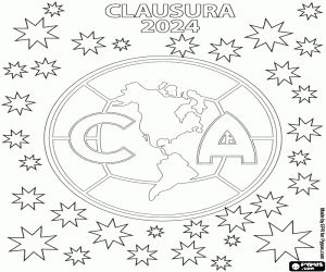 Club América, Clausura 2024 champion coloring page
