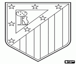 Club Atletico Madrid emblem coloring page