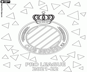 Club Brugge, champion 2021-2022 coloring page