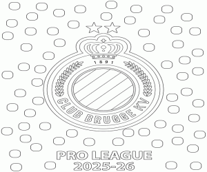 Club Brugge, champion 2025-2026 coloring page