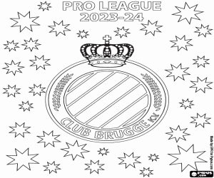Club Brugge KV, champion 2023-2024 coloring page